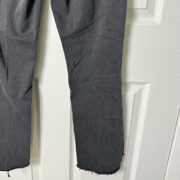 Mother Cotton The Insider Crop Step Fray Jeans Dancing in The Moonlight Gray 26 - Picture 7 of 11